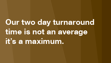 Faster debt listing Our two day turnaround time is not an average, it's a maximum