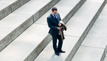 Treppe mit Person